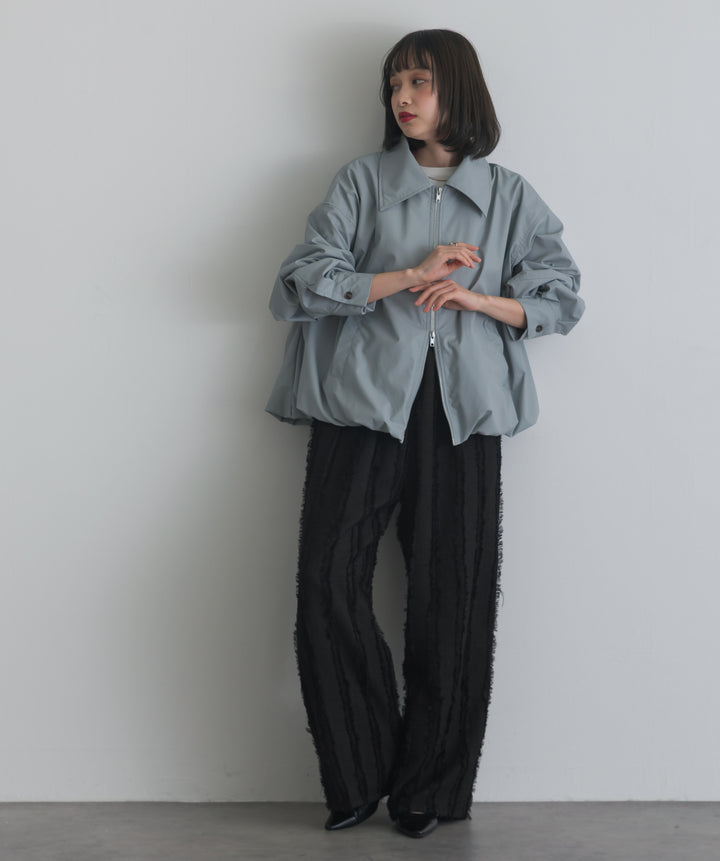 フェイクレザーバルーンジャケット