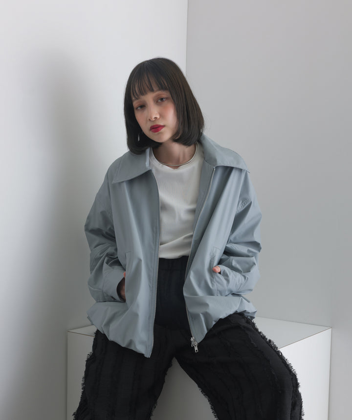 フェイクレザーバルーンジャケット