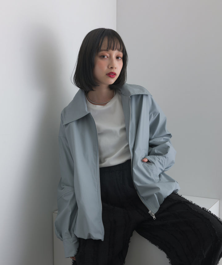 フェイクレザーバルーンジャケット