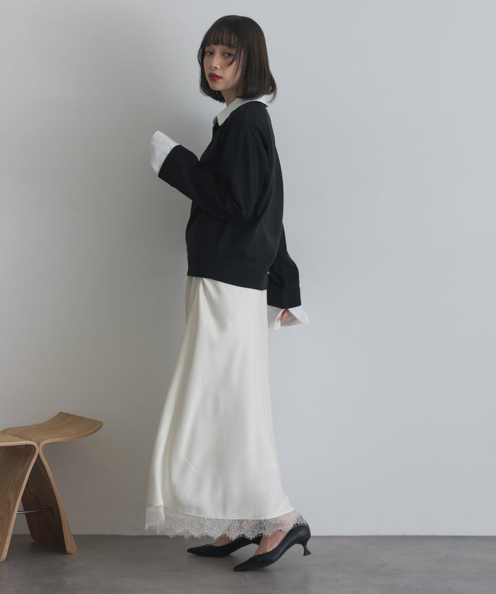 レースヘムナロースカート