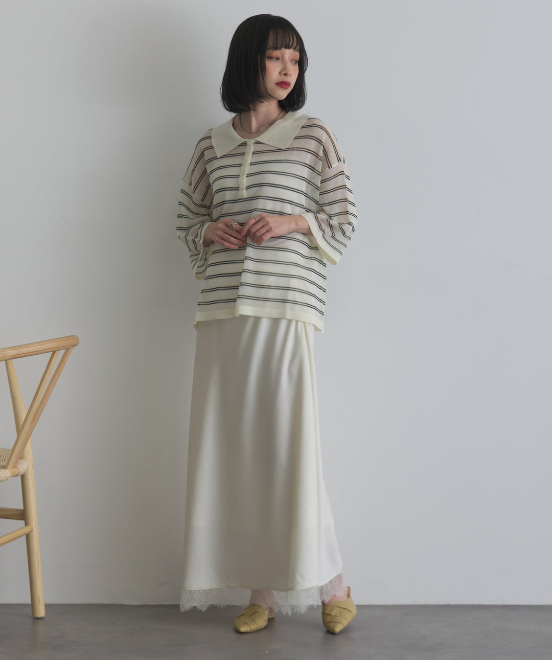 レースヘムナロースカート