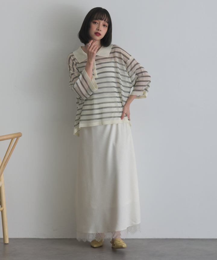 レースヘムナロースカート