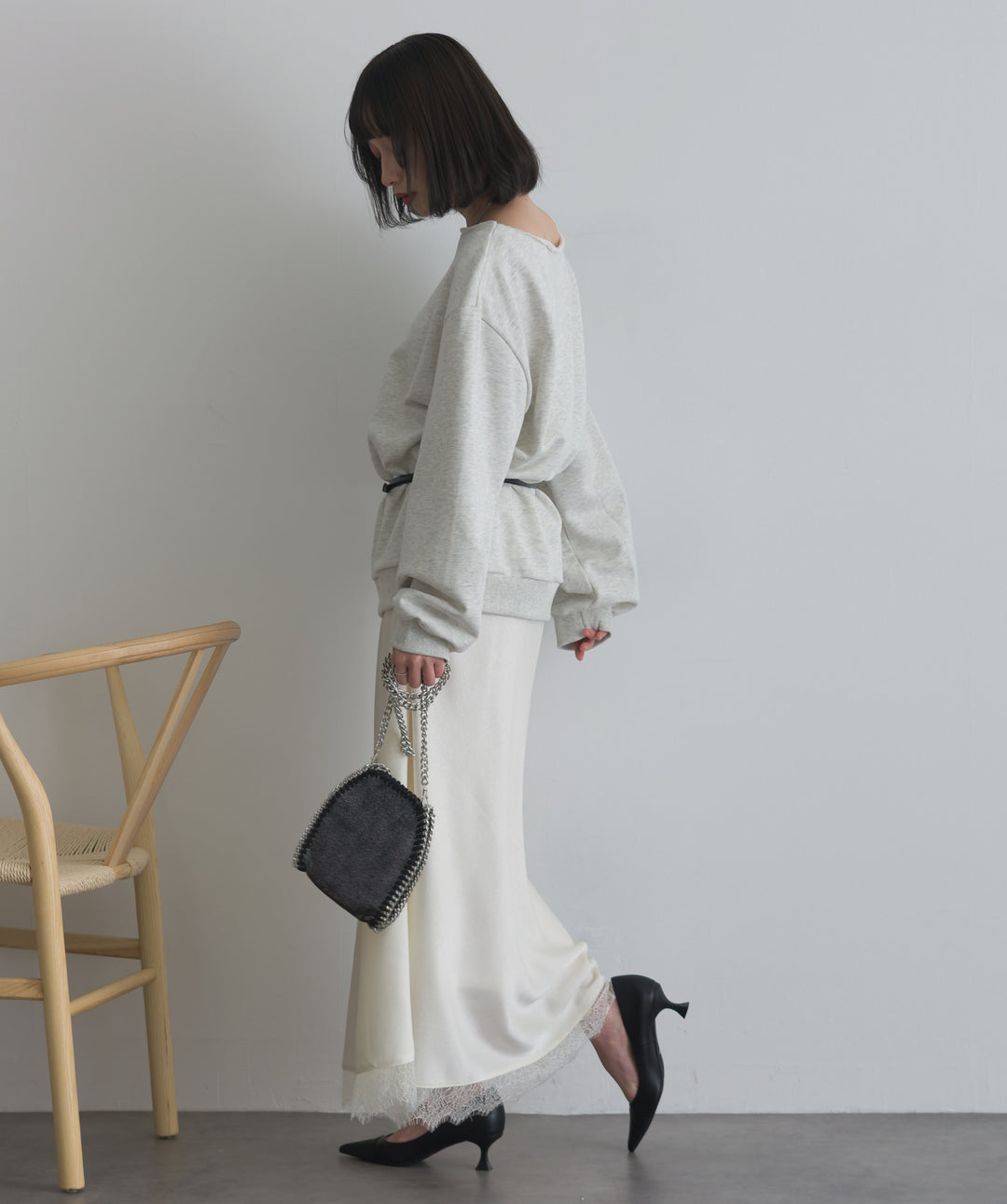 レースヘムナロースカート