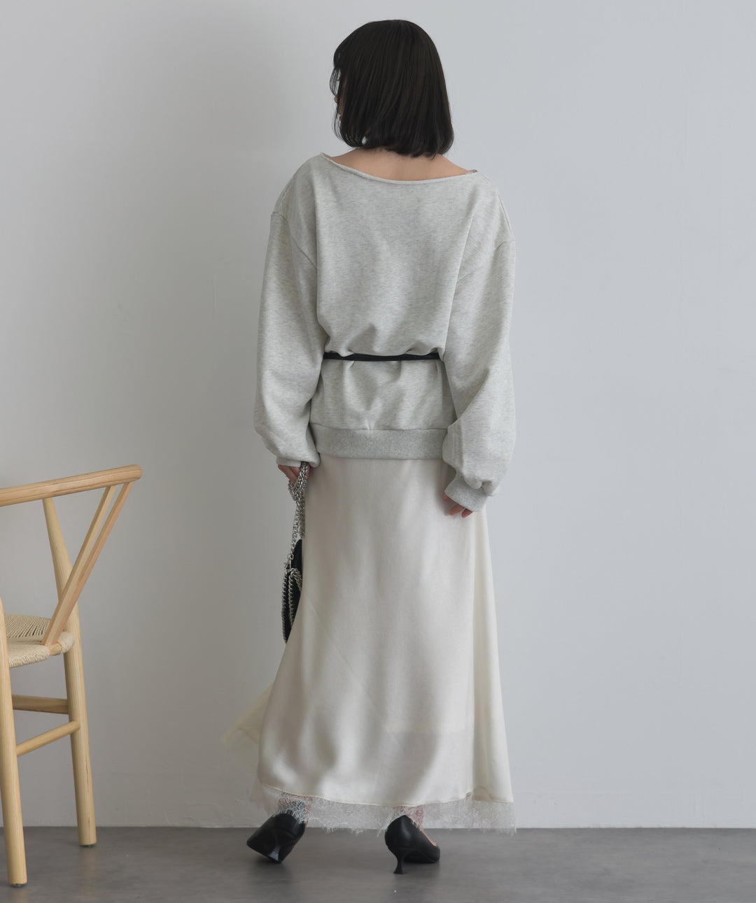 レースヘムナロースカート