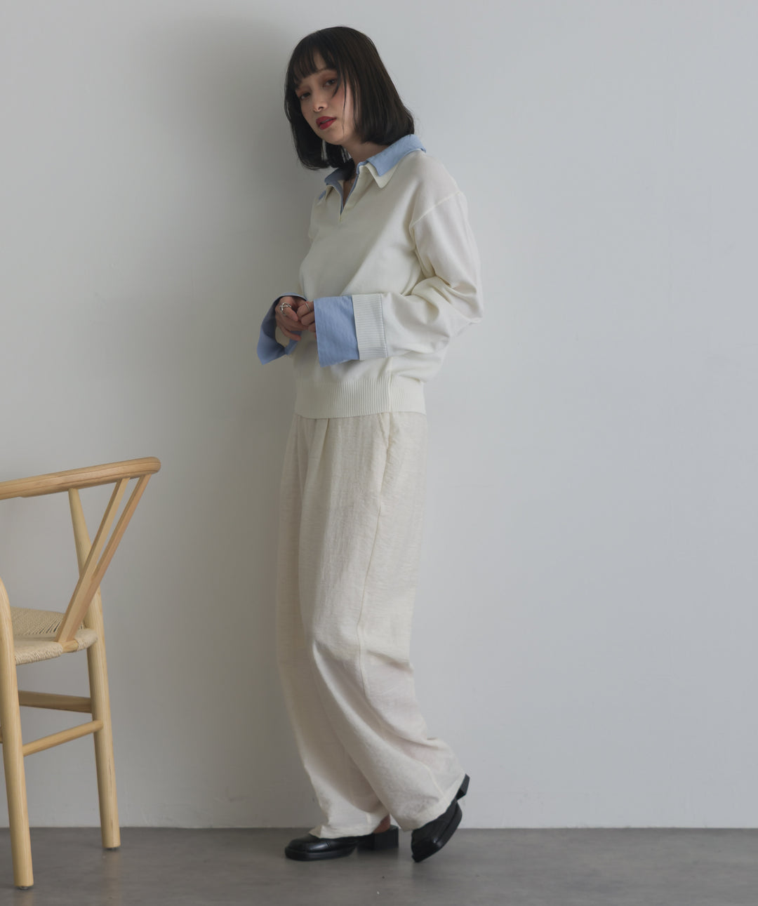 リネンライクタックパンツ