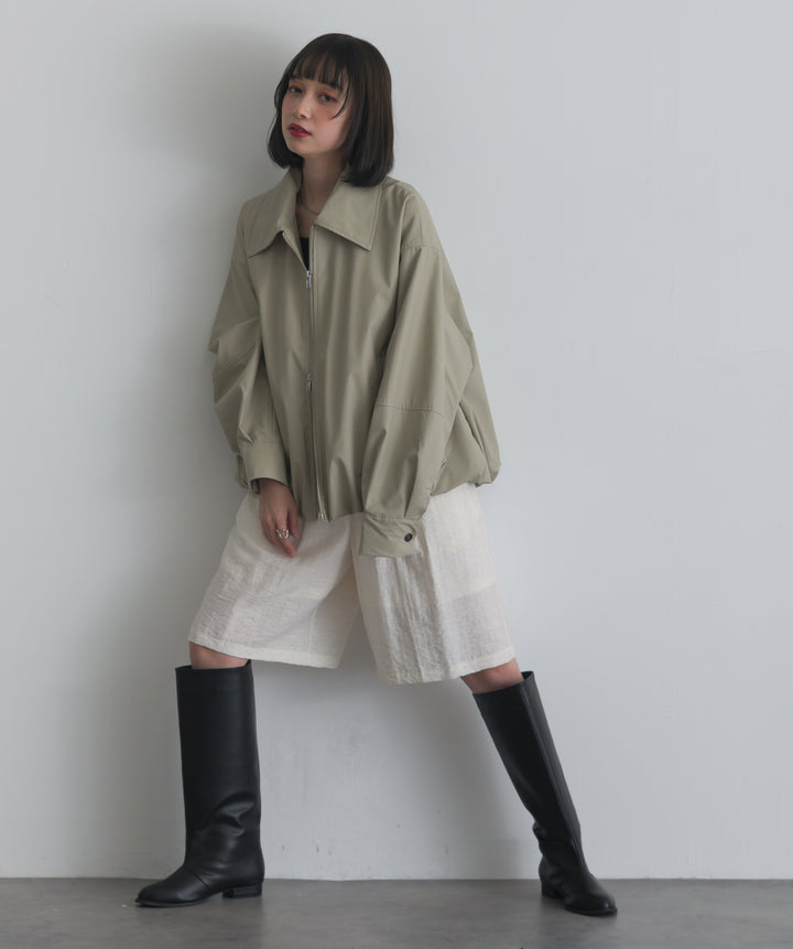 フェイクレザーバルーンジャケット