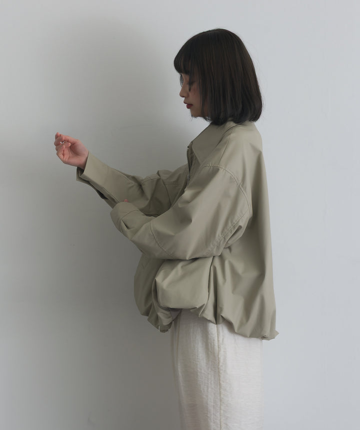 フェイクレザーバルーンジャケット