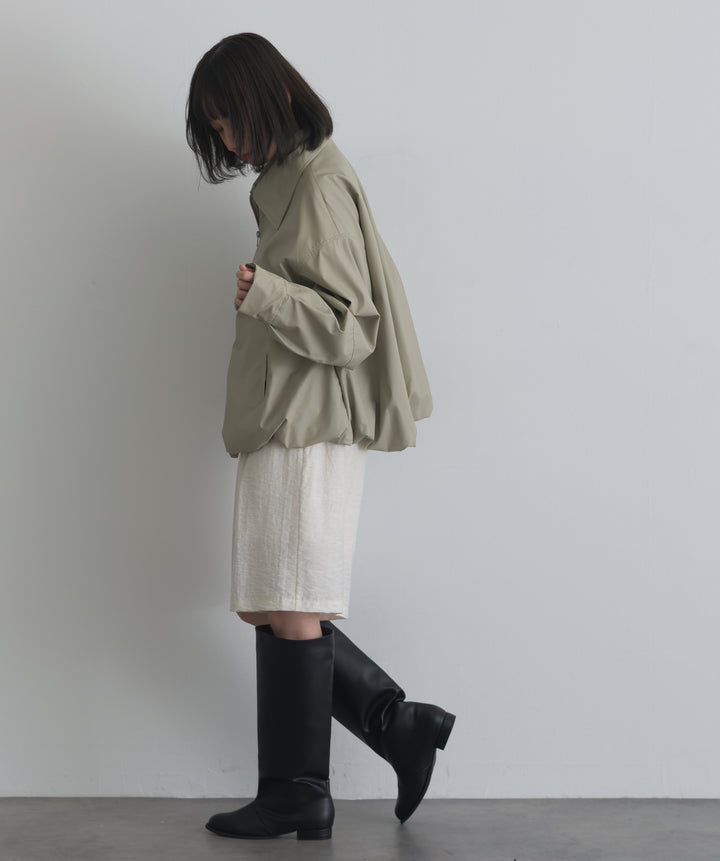 フェイクレザーバルーンジャケット