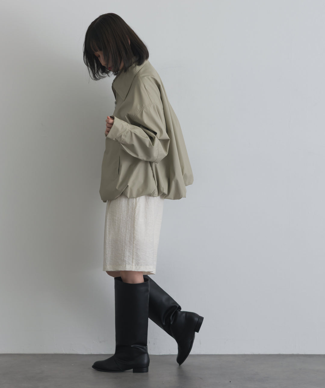 リネンライクタックハーフパンツ