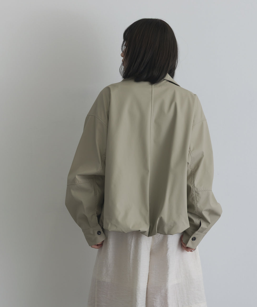 フェイクレザーバルーンジャケット