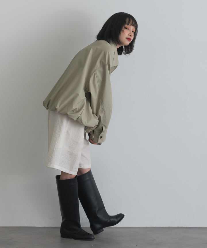 フェイクレザーバルーンジャケット