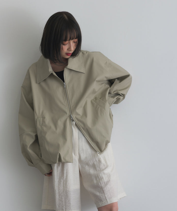 フェイクレザーバルーンジャケット