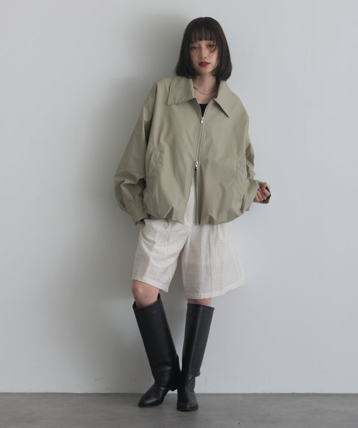 フェイクレザーバルーンジャケット