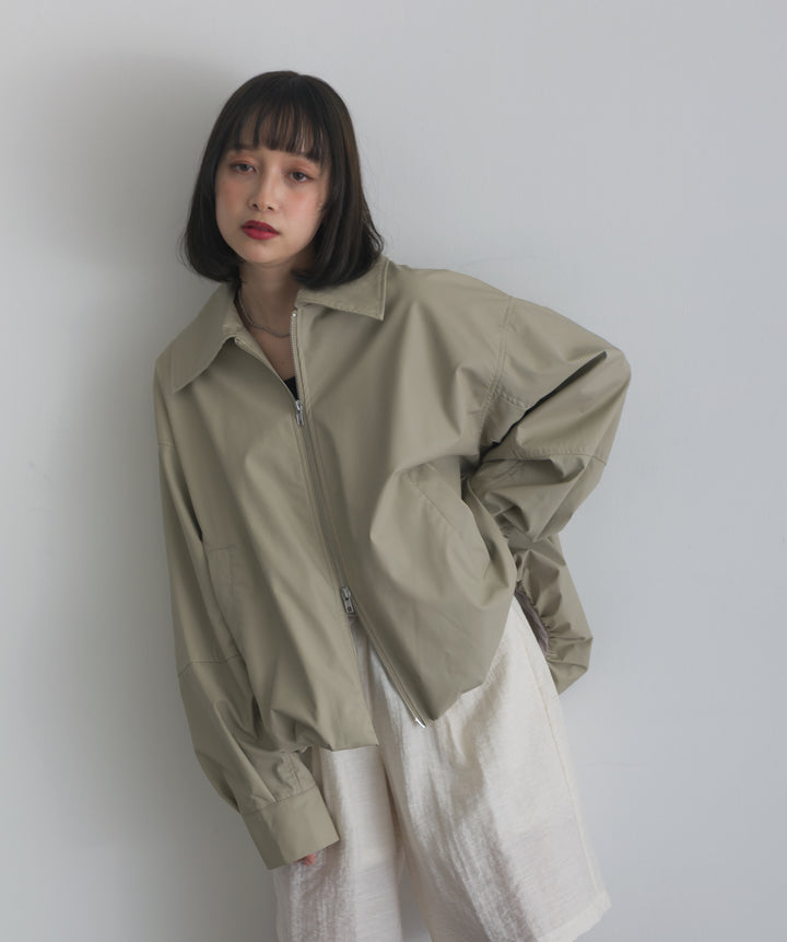 フェイクレザーバルーンジャケット