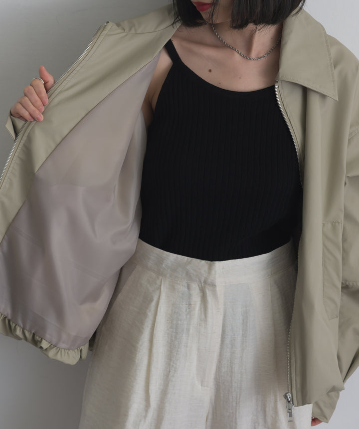 フェイクレザーバルーンジャケット