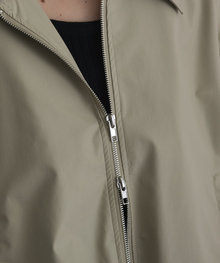 フェイクレザーバルーンジャケット