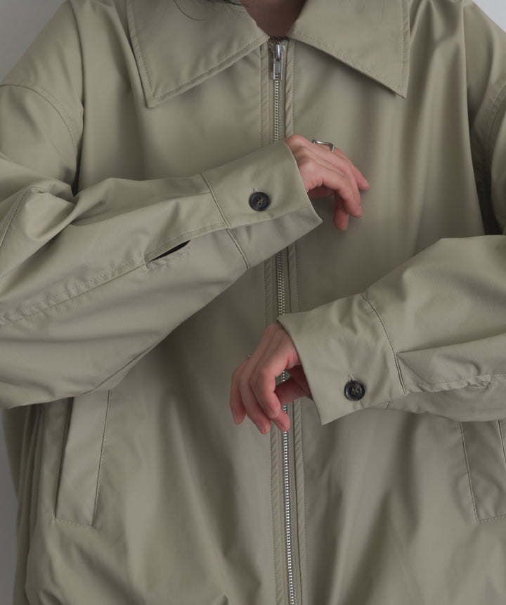 フェイクレザーバルーンジャケット