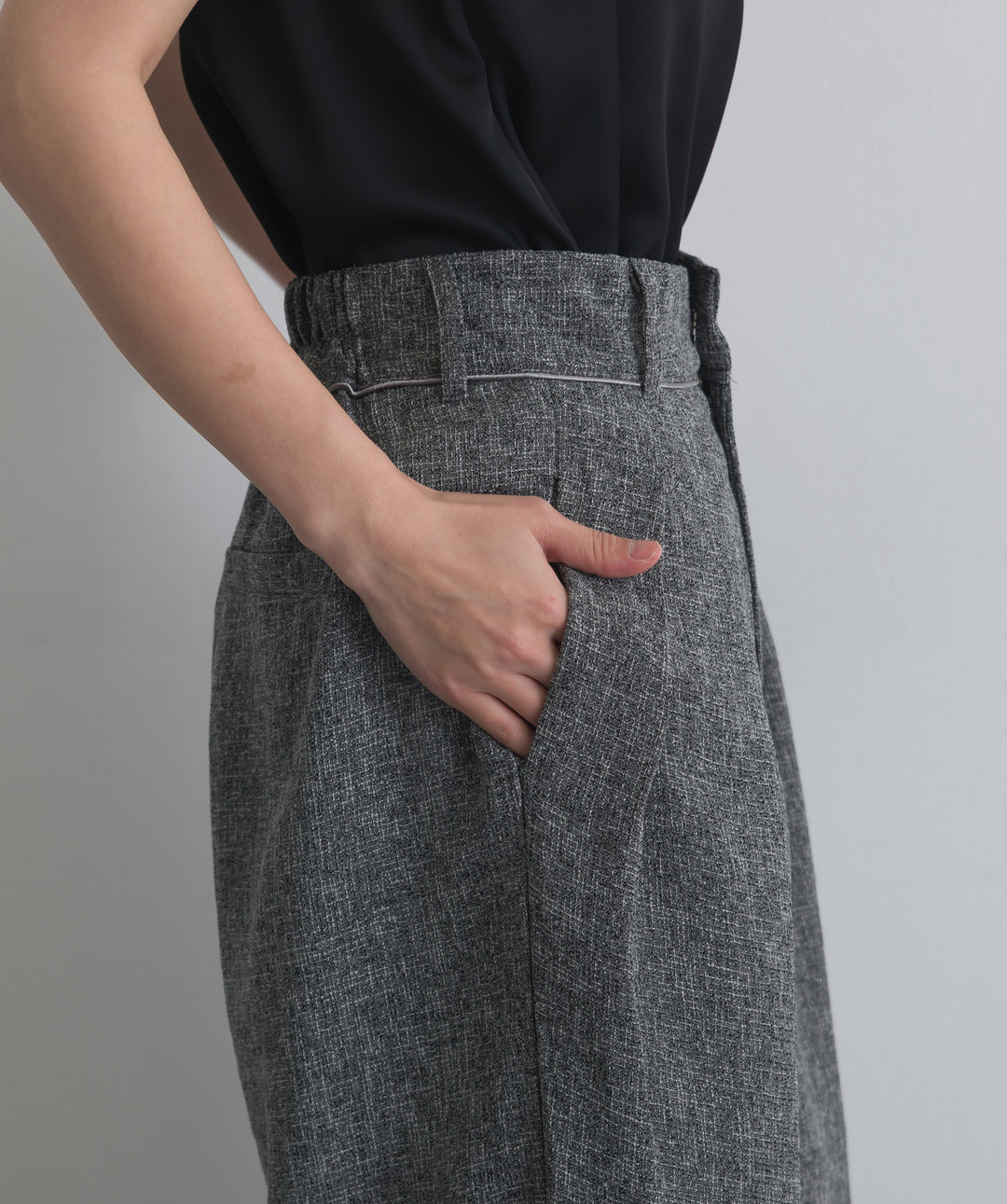 サマーツイードタックパンツ