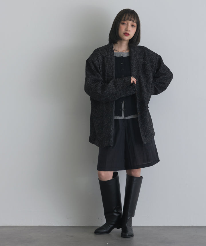 リネンライクタックハーフパンツ