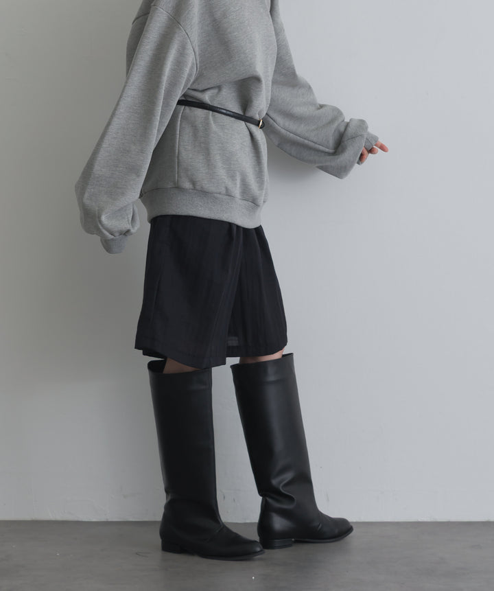 リネンライクタックハーフパンツ