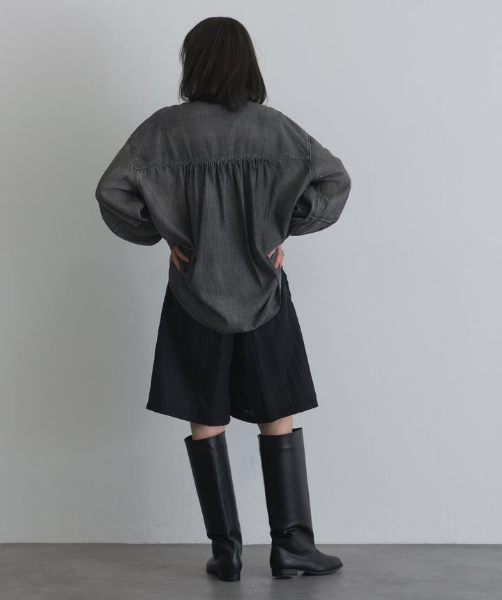 ピンタックギャザーブラウス
