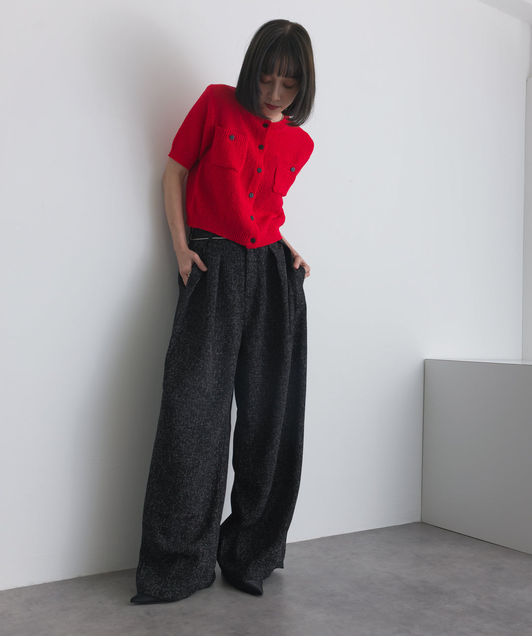 サマーツイードタックパンツ