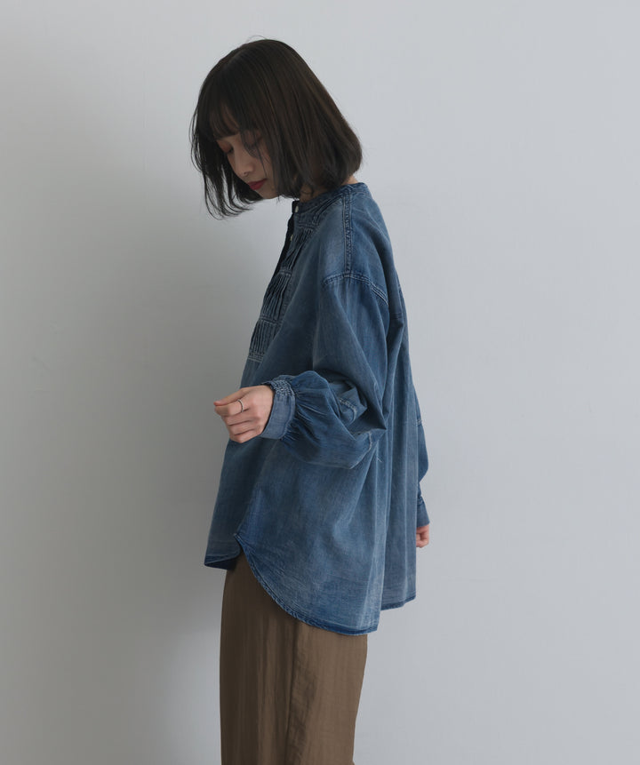 ピンタックギャザーブラウス