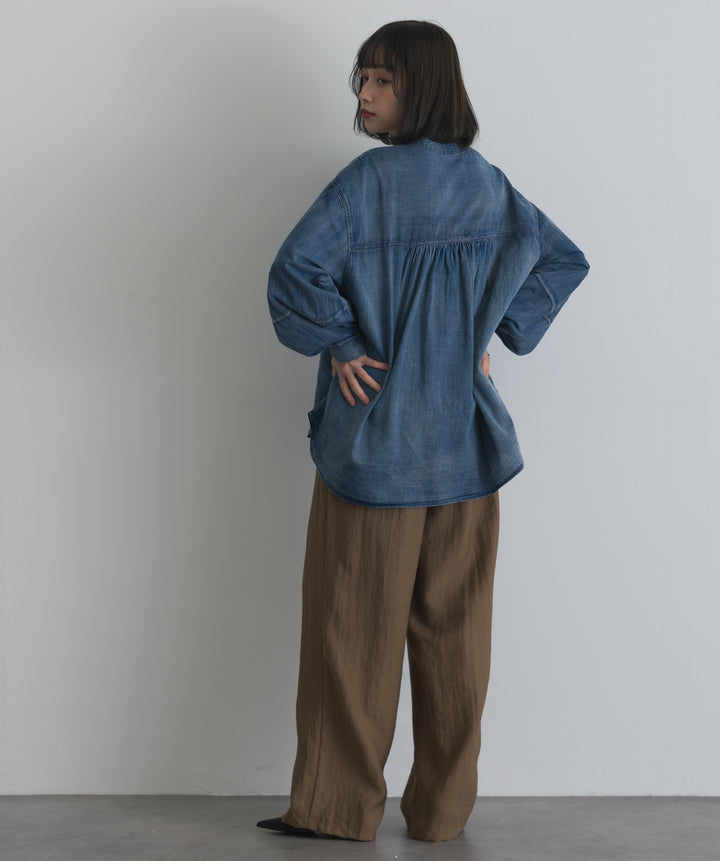 ピンタックギャザーブラウス