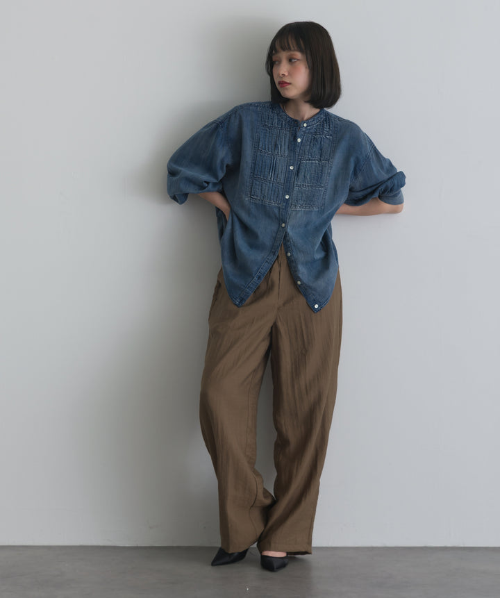 リネンライクタックパンツ