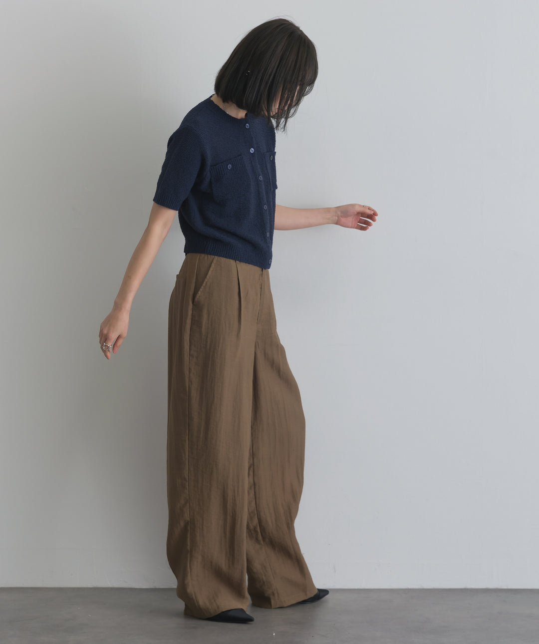 リネンライクタックパンツ