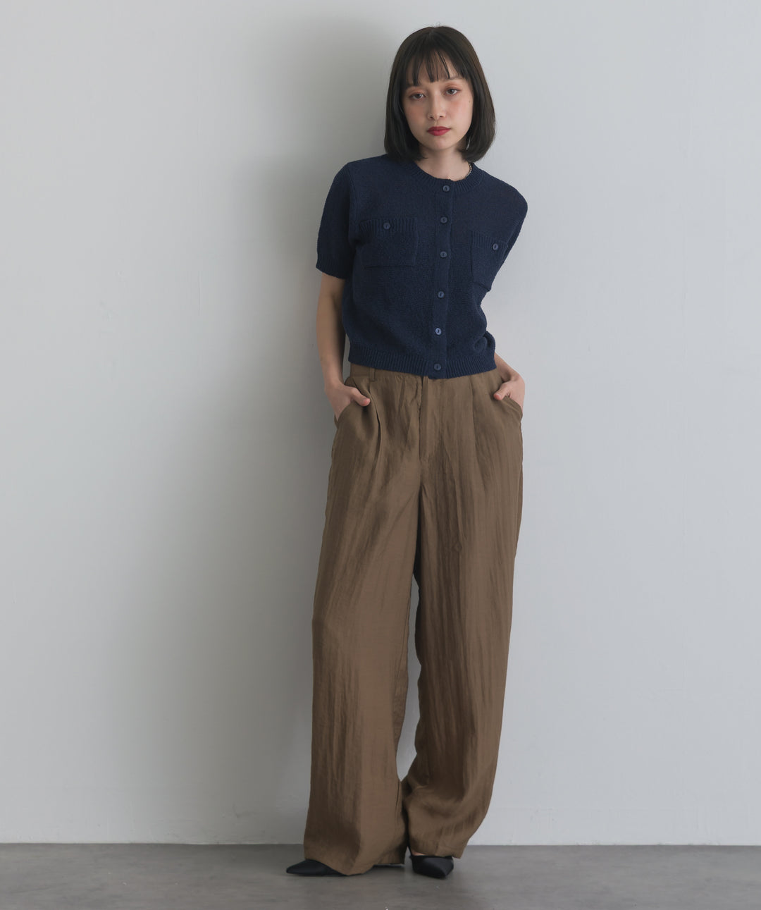 リネンライクタックパンツ