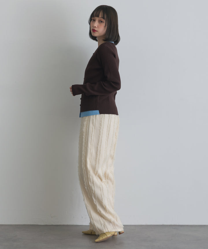 フリンジジャガードパンツ