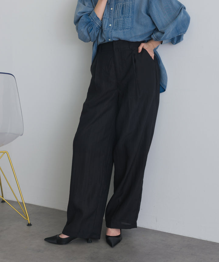 リネンライクタックパンツ