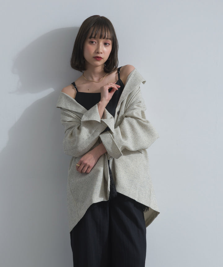 レースヘムロングキャミソール