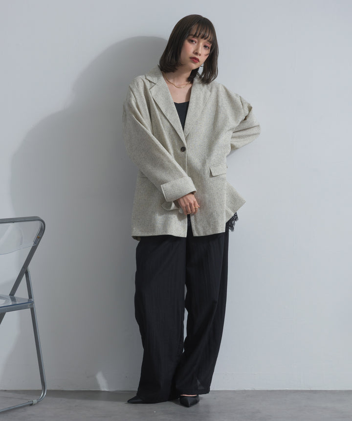 レースヘムロングキャミソール