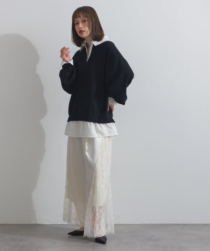 シャツドッキングニットプルオーバー