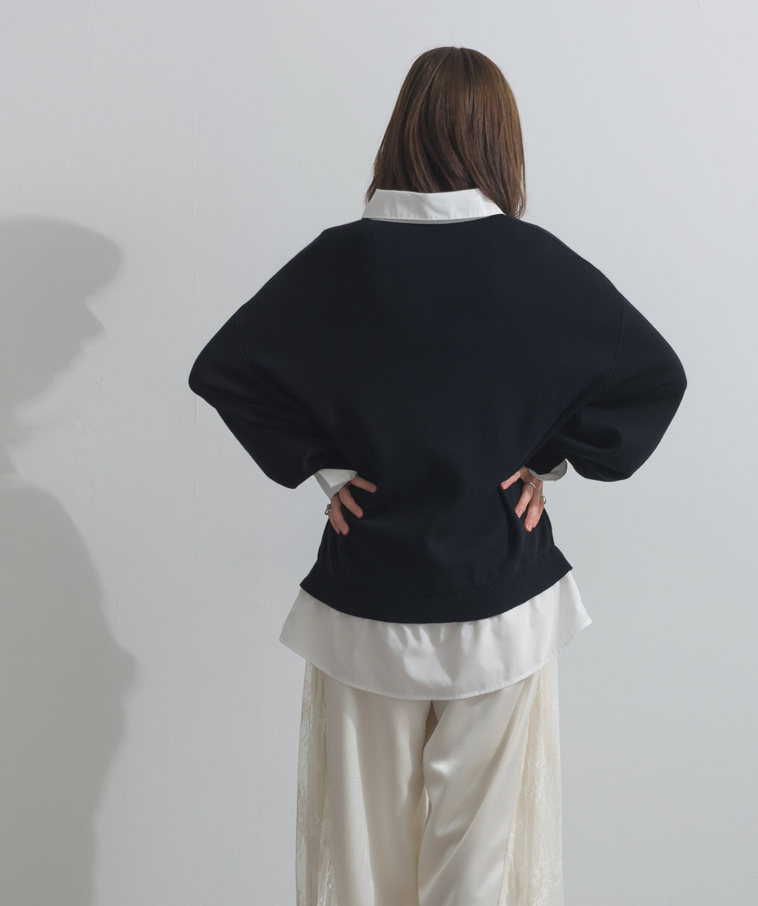 シャツドッキングニットプルオーバー