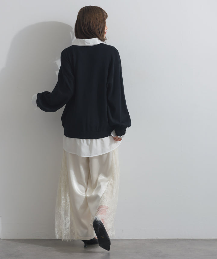 シャツドッキングニットプルオーバー