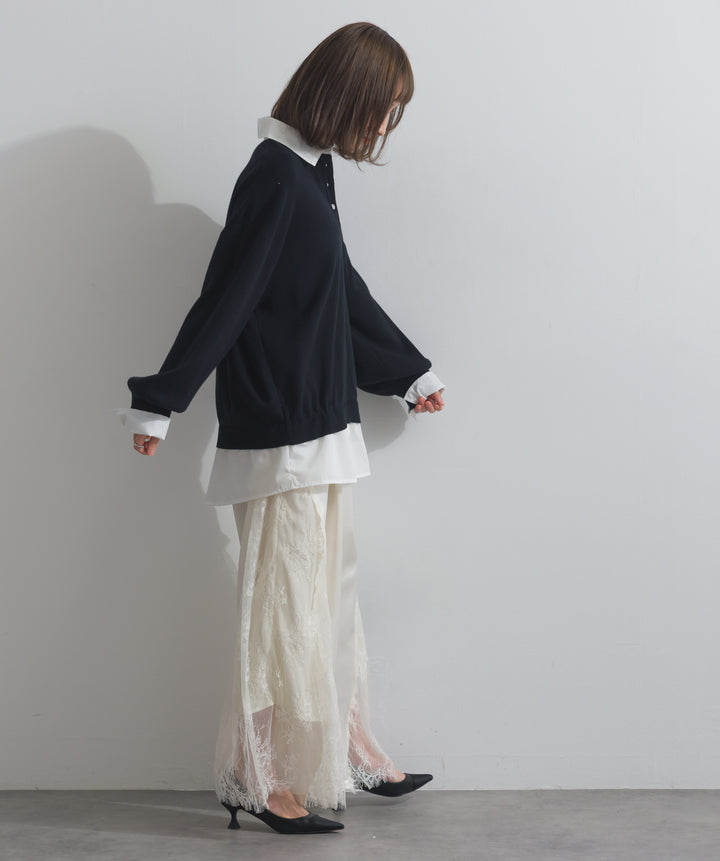 シャツドッキングニットプルオーバー