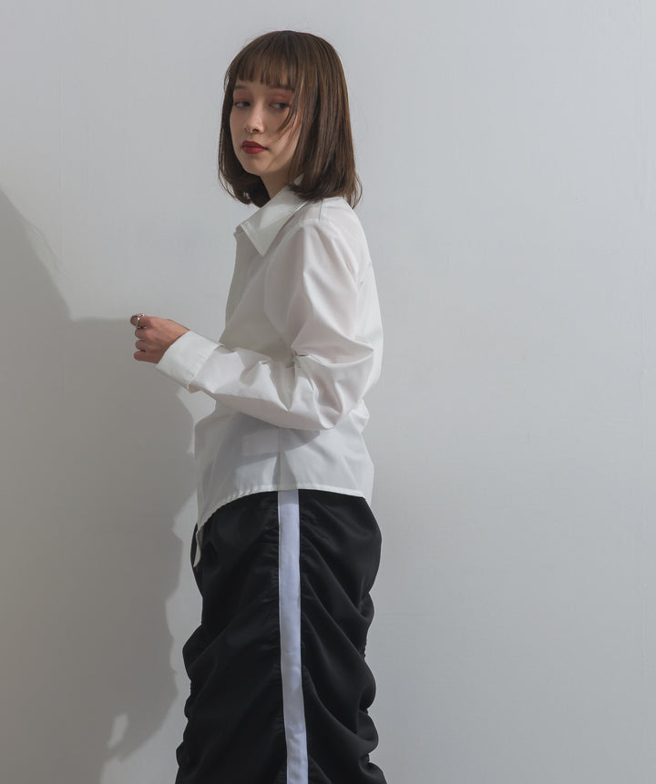 ブロードウエストタッククロスシャツ