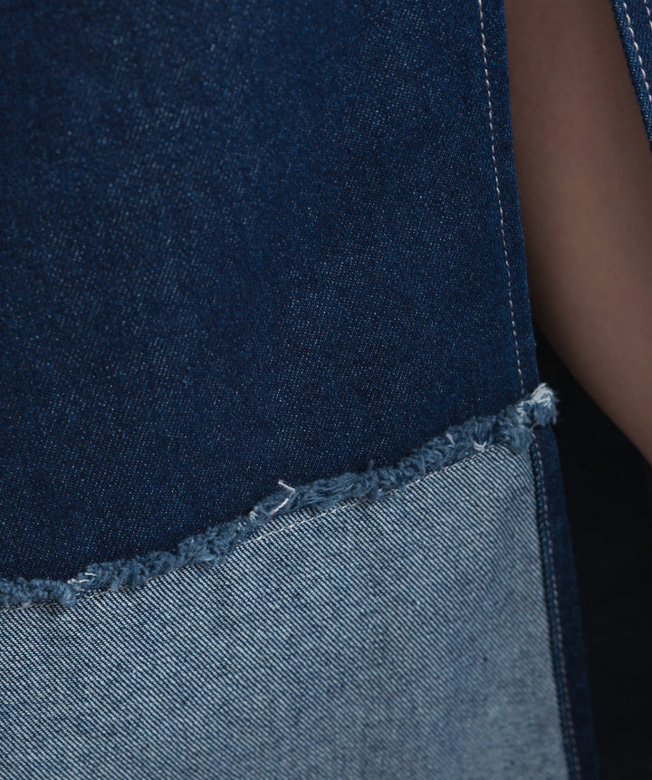 ロールアップデザインデニムスカート