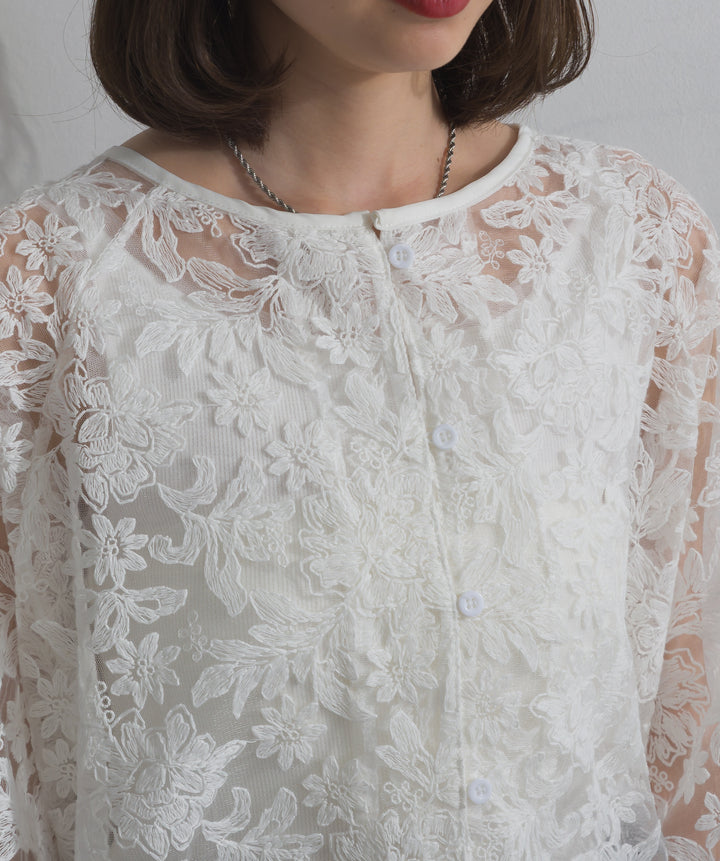 2WAYフラワーチュールトップス