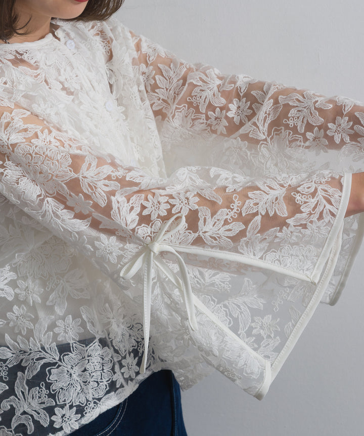 2WAYフラワーチュールトップス