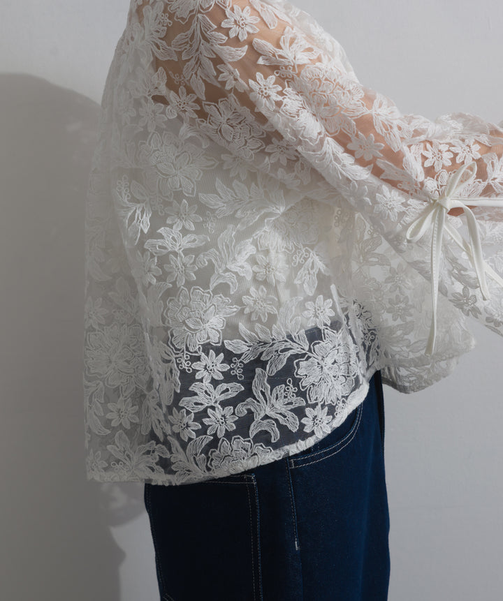 2WAYフラワーチュールトップス