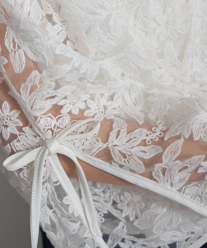 2WAYフラワーチュールトップス