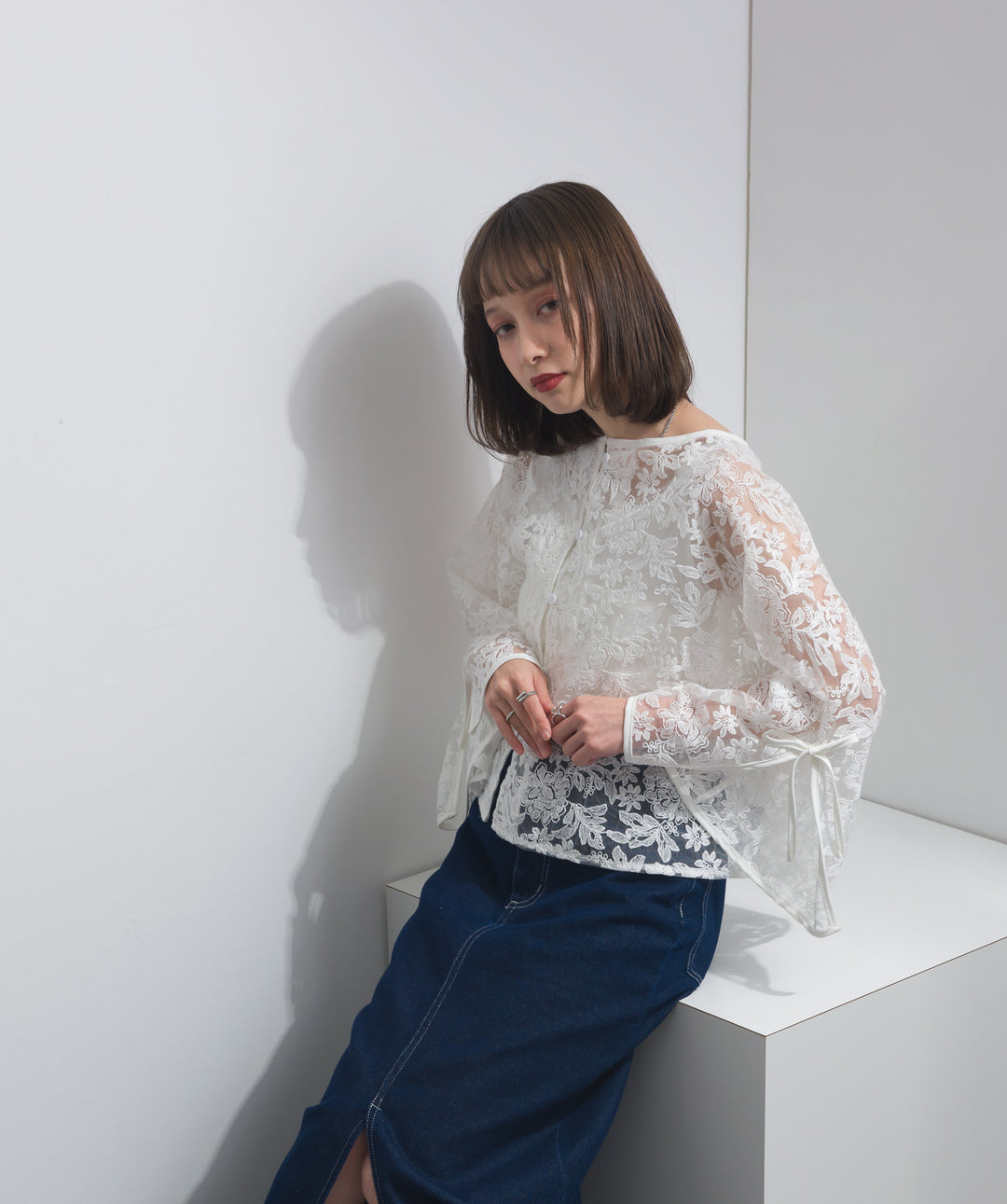 2WAYフラワーチュールトップス