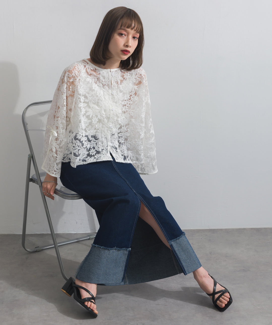 2WAYフラワーチュールトップス