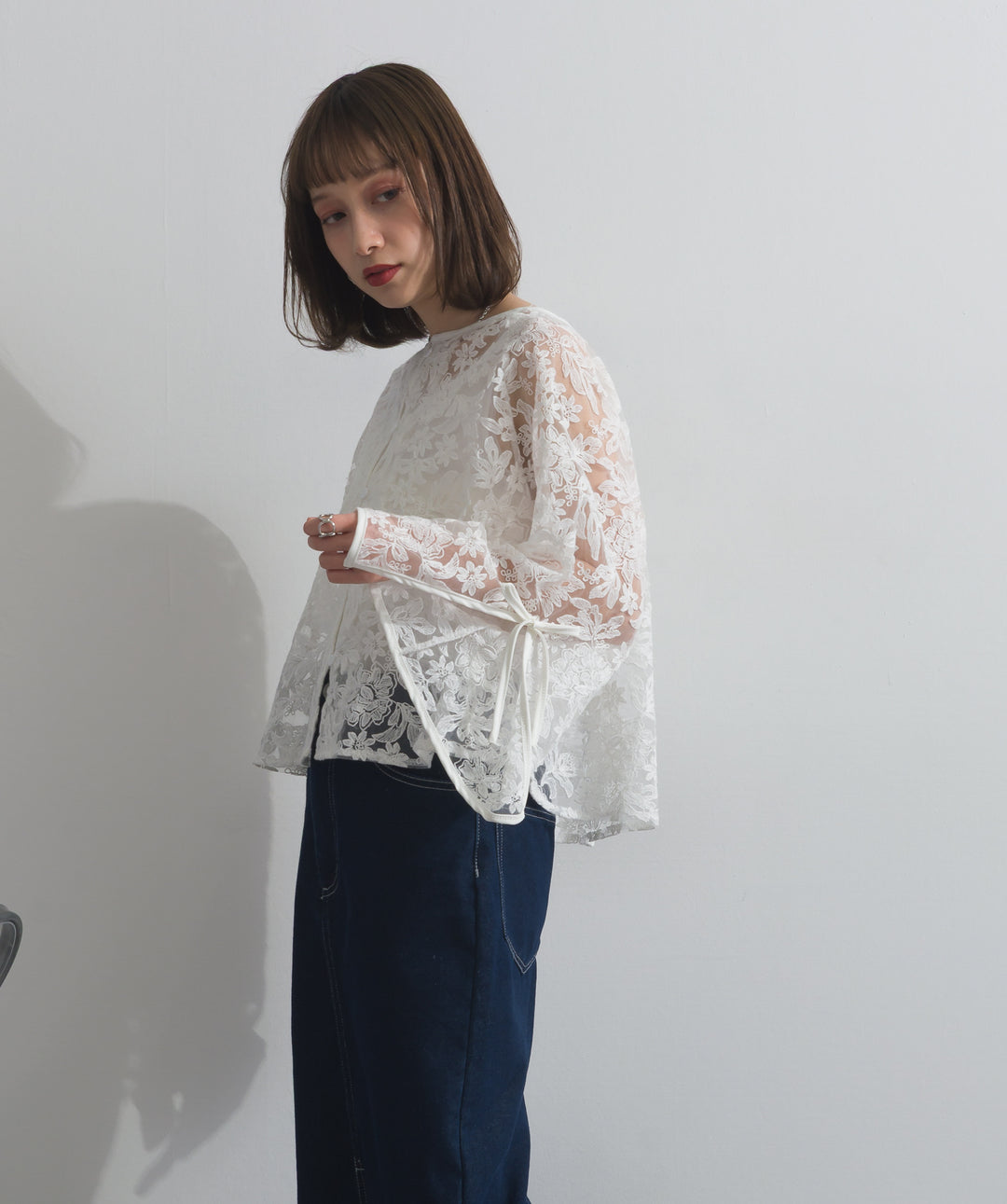 2WAYフラワーチュールトップス