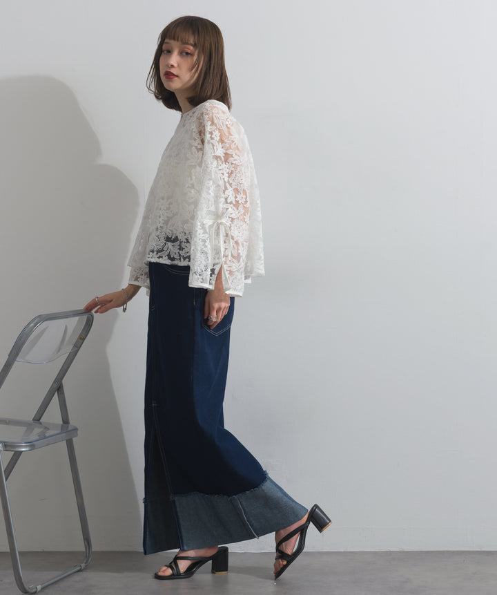 2WAYフラワーチュールトップス