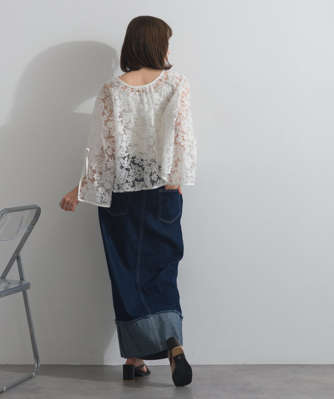 2WAYフラワーチュールトップス